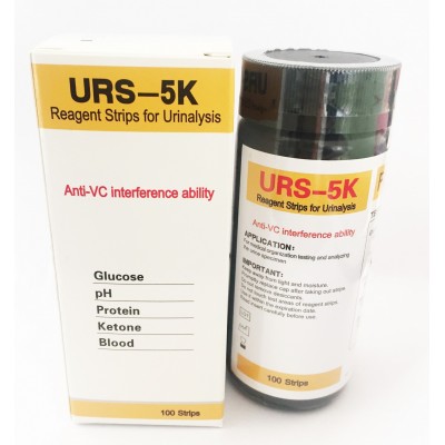 Portable Visual Urine Test Strips 5 Parameter Urs-5k Ketone Glucose Blood Ph Protein