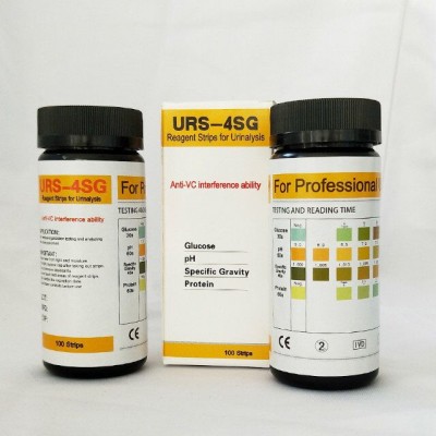 Disposable Urine Test Strips, Urinalysis Reagent Paper 4 parameters, 4SG