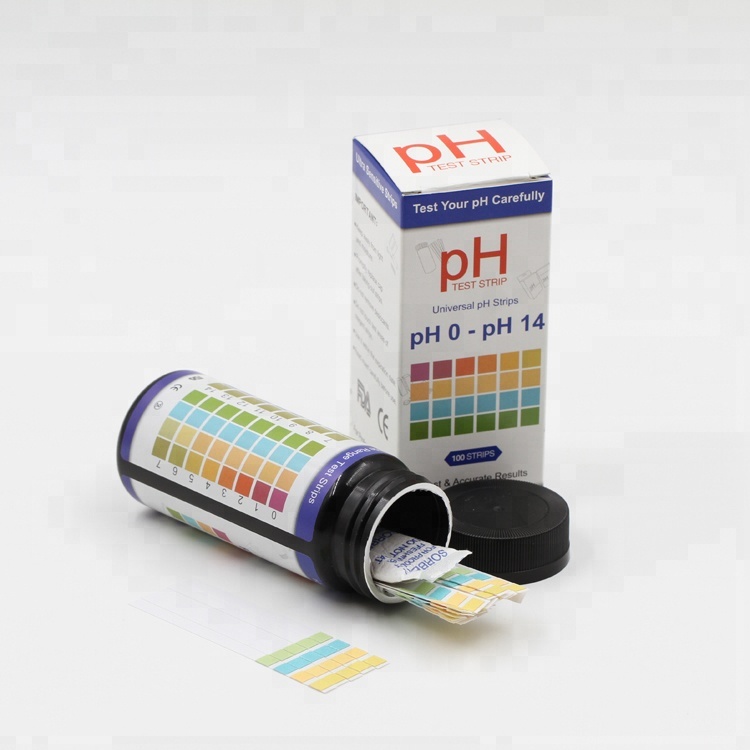 Hot pH test strips/paper/cassette for body(pH4.5-9.0) and water(pH0-14)CE,ISO