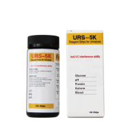 CE ISO urine test strips 5 parameter URS-5K Ketone Glucose Blood pH Protein Reagent Test Paper for Urinalysis